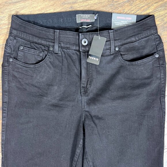 TORRID Bombshell Skinny Jeans Black Sz 14R NWT - Picture 2 of 8